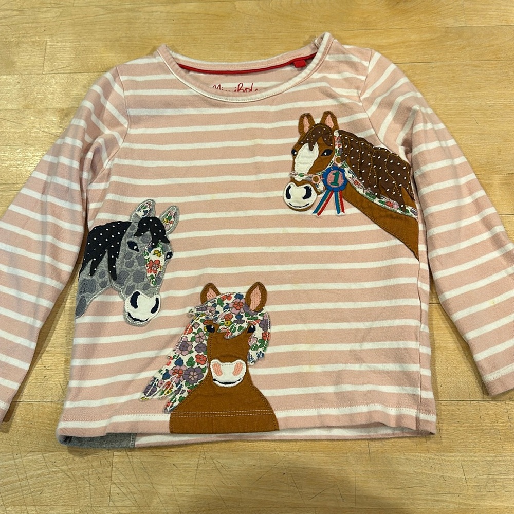 Mini Boden 3 T Horse Shirt